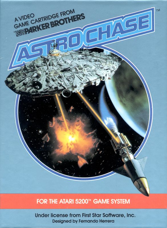 Astro Chase box art for Atari 5200
